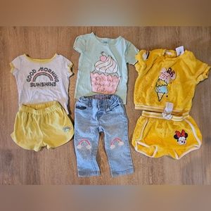 8. Baby girls rainbow summer clothes 18m 2t 3t